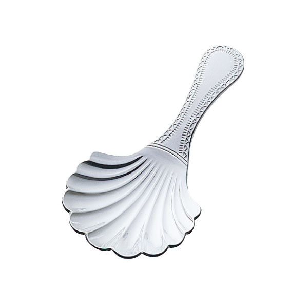商品名 ティーキャディースプーン シェルワーク 商品説明 貝殻のモチーフが美しいティーキャディースプーンです。 シルバーメッキの輝きがとても上品で、ティータイムをより楽しく盛り上げてくれます。 サイズ W40×L80(mm) 材質 ステンレス(銀メッキ)