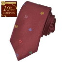 【10%OFFクーポン 期間限定】グッチ GUCCI ネクタイ 624090 6200 レッド メンズ 新生活応援 ギフト プレゼント