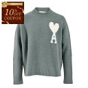 【10%OFFクーポン対象】 アミ AMI セーター UKS025.KN0032 4013 グリーン 2024年秋冬 メンズ