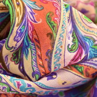 エトロ シルク スカーフ ETRO 10007 5619 0750 DHELY オレンジ 【送料無料】【レディース】