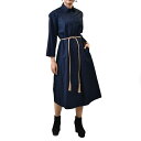 マックスマーラステュ−ディオ コットン ワンピース MAXMARA STUDIO 62261499 VILLA 005 ネイビー