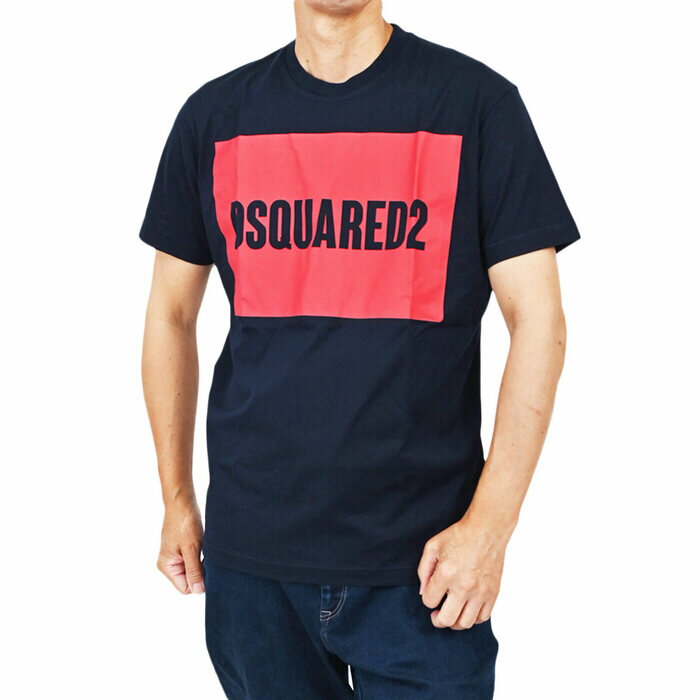 ディースクエアード 半袖 Tシャツ DSQUARED2 S74GD0720 S22427 478 ネイビー メンズ 【限定価格】 【ラスト1点 サイズL】 【特別価格 期間限定】