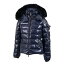 モンクレール MONCLER ダウンジャケット BADYFUR D2 093 4685825 68950 ネイビー レディース 【ラスト1点 サイズL】 ギフト