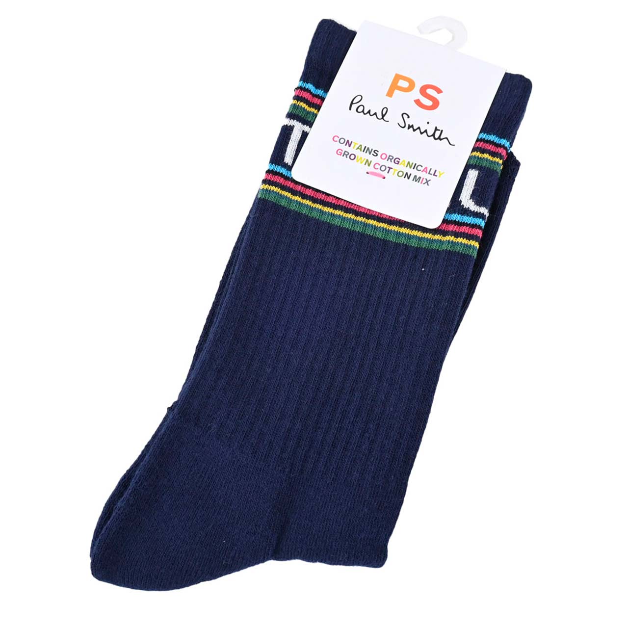 ポール スミス PS Paul Smith ソックス SOCK LOGO BIG M2A400MOAF659 47 ネイビー 2022年秋冬 メンズ