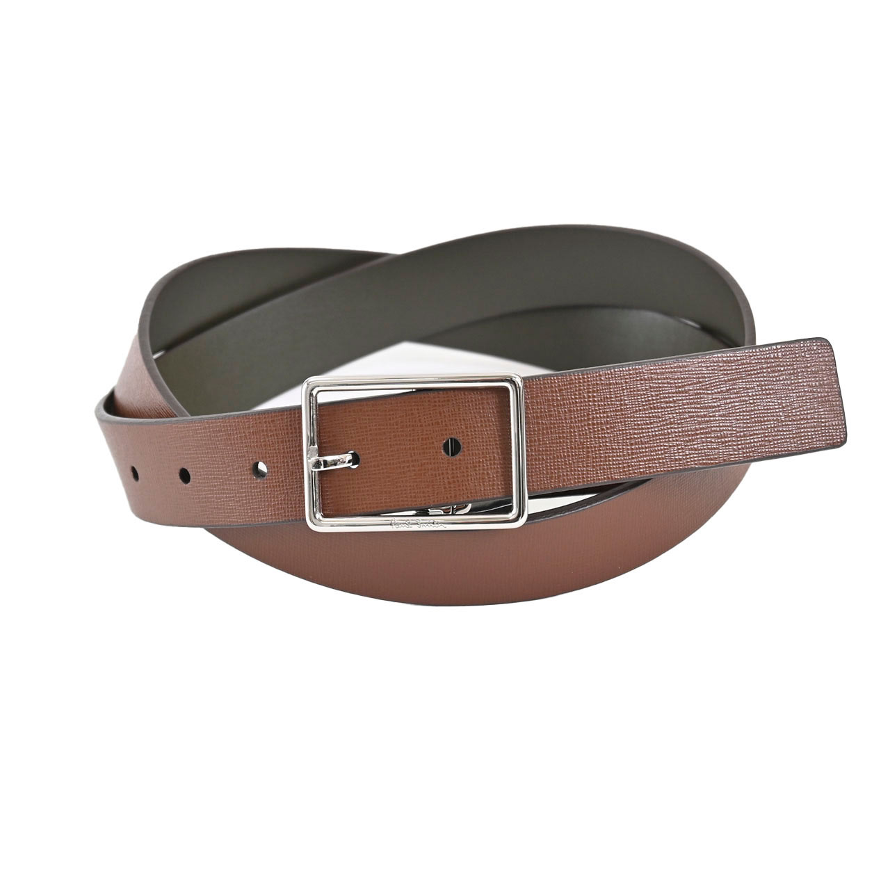 ポールスミス ベルト（メンズ） ポール スミス PAUL SMITH ベルト M1A 5752 BREV2C TWO BELTS IN ONE 62 ブラウン 2021AW 【限定価格】 【off_overthirty】