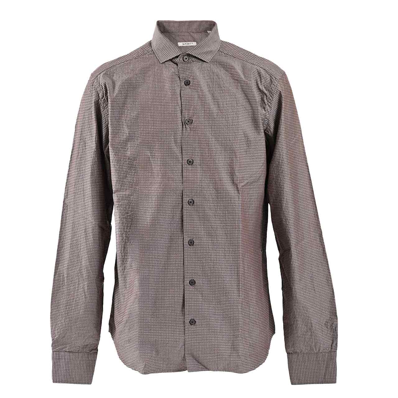 エグジビット EXBIT シャツ CA113C516 ブラウン メンズ 【ラスト1点 Lサイズ】