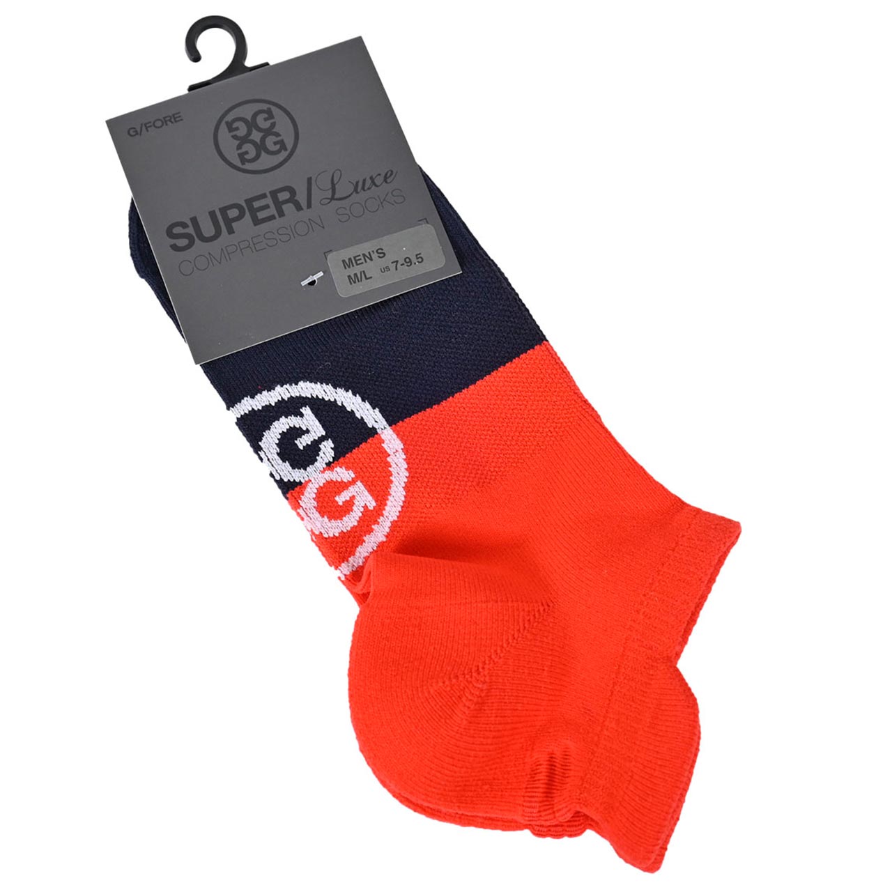 ジーフォア G FORE ソックス TWO TONE LOW SOCK G4MS23A25LOW POPPY レッド メンズ