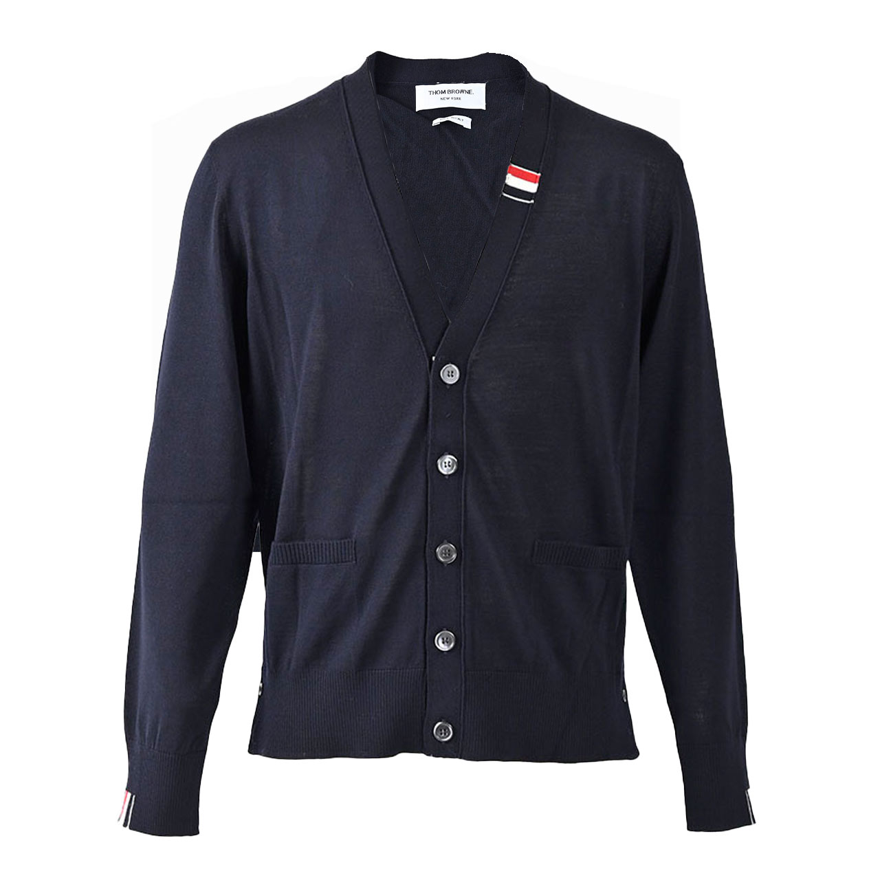 【10%OFFクーポン 期間限定】 トムブラウン Thom Browne カーディガン MKC489A Y1014 415 ネイビー メンズ 2024年秋冬新作...