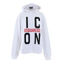 DSQUARED2 ディースクエアード パーカー S80GU0038 S25042100 Icon Hooded Sweatshirt 100 ホワイト レディース 【ラスト1点 サイズS】 ギフト