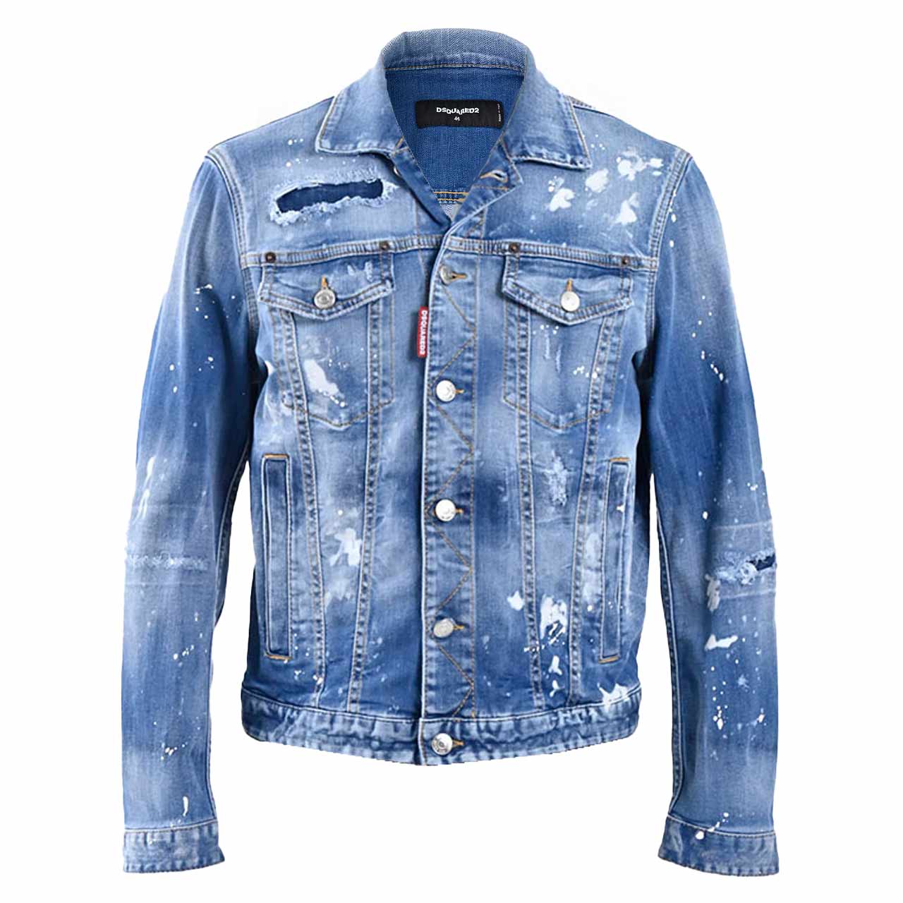 楽天サンエー　世界の一流品ディースクエアード DSQUARED2 デニムジャケット S74AM1463 S30789 Dan Jean Jacket 470 ブルー 2024SS 2024年 春夏新作メンズ