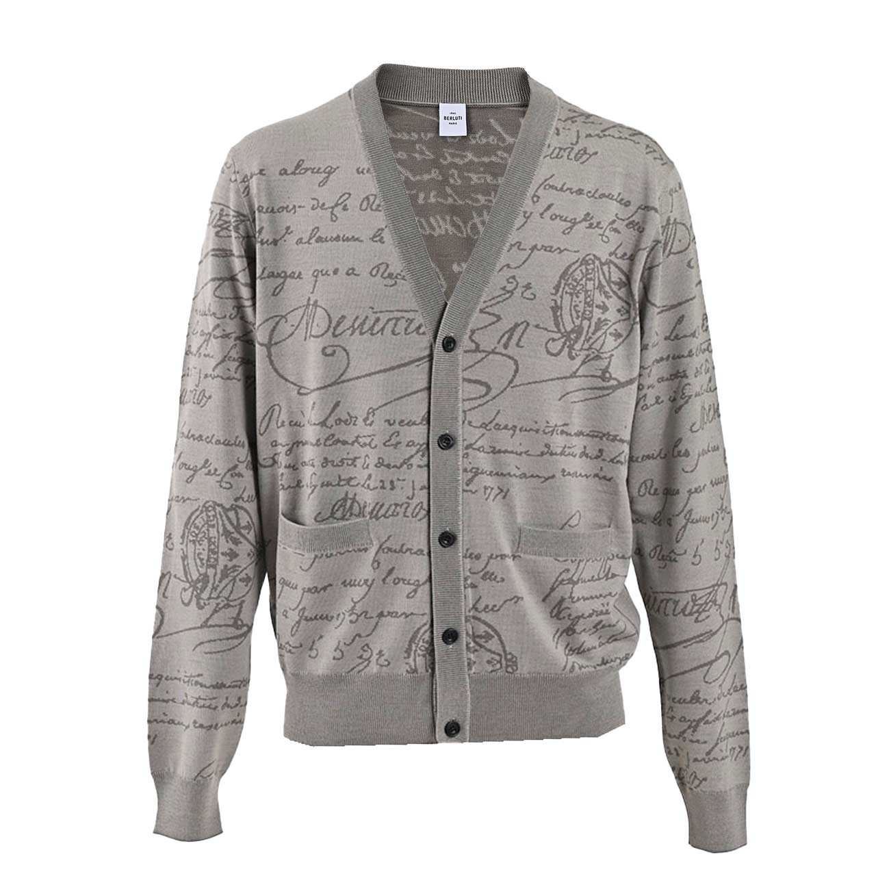 【10%OFFクーポン 期間限定】 ベルルッティ BERLUTI カーディガン TCU89 WDCP NERO BLUE R26KCL78 001 I03 ベー...