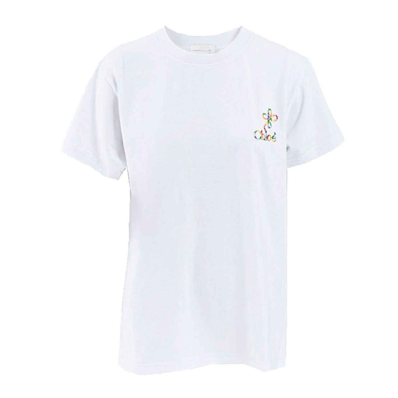 クロエ CHLOE Tシャツ C24UJH01184 101 ホワイト 2024SS 2024年 春夏新作 レディース