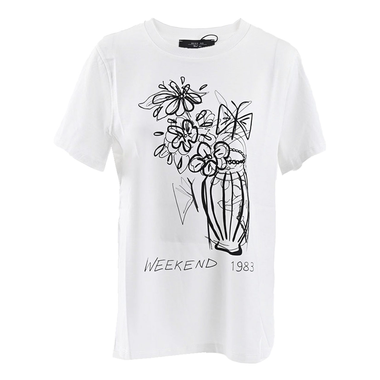 ウィークエンド マックスマーラ WEEKEND MAXMARA Tシャツ NERVI 59710516 004 ホワイト 2024SS 2024年 春夏新作 レディース