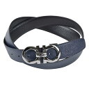 【10%OFFクーポン対象】 サルヴァトーレ フェラガモ Salvatore Ferragamo ベルト 67A161 ネイビー 2024AW メンズ 【ラスト...