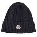【10%OFFクーポン対象】 モンクレール MONCLER ニット帽 9Z70300 A9328 ブラック メンズ レディース
