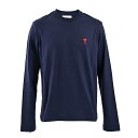 アミ AMI クルーネック長袖Tシャツ BFUTS235.724 430 ネイビー 2025SS メンズ
