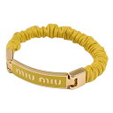 【10%OFFクーポン対象】ミュウミュウ MIUMIU ブレスレット 5IB425 2F32 01 PIRITE イエロー レディース