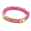 【10%OFFクーポン対象】ミュウミュウ MIUMIU ブレスレット 5IB425 2F32 01 FUXIA ピンク レディース
