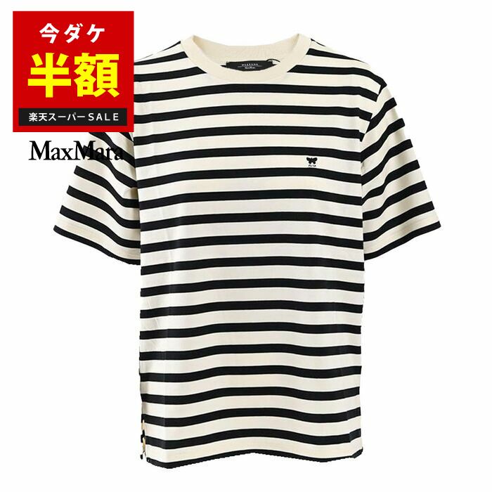 【51％OFF】 ウィークエンド マックスマーラ WEEKEND MAXMARA Tシャツ DEODARA 59710416 019 ブラック 2024年春夏新作 2024SS レディース 【再入荷なし 在庫限り】 【ラスト1点 XXLサイズ】 【楽天スーパーSALE 半額以下】