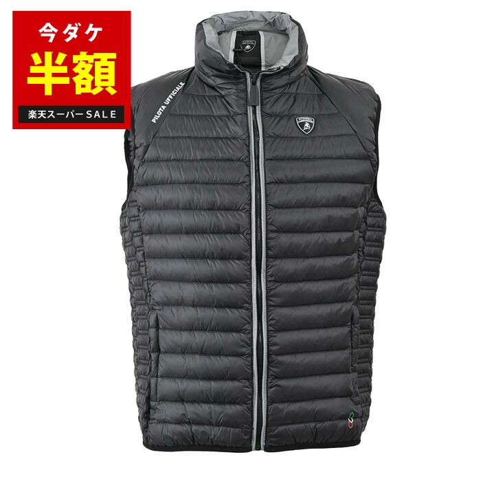 【10%OFFクーポン 枚数限定】 【66%OFF】ランボルギーニ LAMBORGHINI ダウンベスト E5XUB9P2 899 ブラック メンズ 【ラスト1...