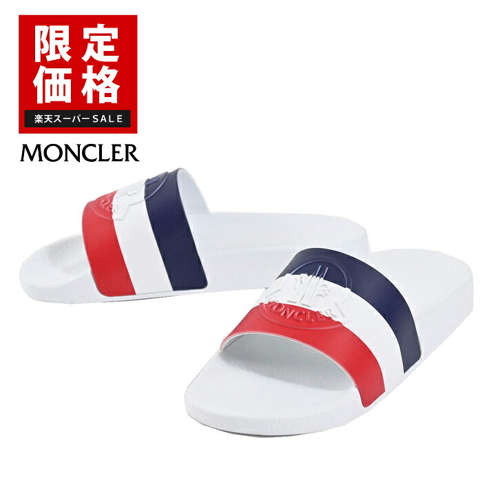 モンクレール MONCLER サンダル 1013800 01A49 002 ホワイト メンズ 【楽天スーパーSALE 限定価格】 クリスマス ギフト プレゼント