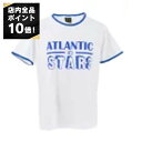 【7/19~ エントリーでポイント10倍】アトランティック スターズ ATLANTIC STARS Tシャツ AMS1919 ホワイト/ブルー メンズ 【ラスト1点 Mサイズ】