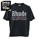 【7/19~ エントリーでポイント10倍】ルード RHUDE Tシャツ RHSS24TT1001 2610 0610 ブラック 2024年春夏新作 2024SS メンズ 【ラスト1点 XLサイズ】