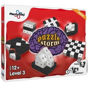 Plenty Play プレンティプレイ パズルストーム レベル3〜北欧デンマークのコネクターでつないで組み立てる面白いブロックの鍛脳(たんのう)パズル。12歳以上のお子様にオススメのブロックパズルです。