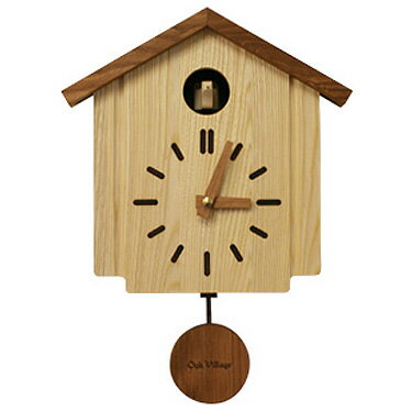 OAK VILLAGE オークヴィレッジ カッコークロック 森の巣箱〜国産の木材で作られた、やさしい鳴き声が時を告げるカッコー時計『カッコークロック 森の巣箱』です。