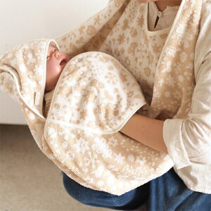 Hoppetta ホッペッタ pollo(ポッロ) オーガニックコットン バスエプロン〜お風呂上がりの赤ちゃんをだっこしながら体をふいてあげられるバスタオル素材のエプロン。ママの洋服が濡れるのも防げます。