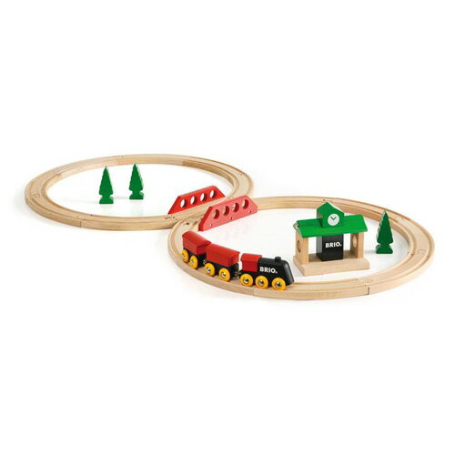 BRIO ブリオ レールウェイセット クラシックレール8の字セット〜BRIOの大人気玩具・木製レールセットシリーズ！対象年齢が2歳からのク..