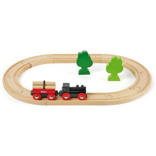 BRIO ブリオ レールウェイセット 小さな森の基本レールセット〜BRIOの大人気玩具・木製レールセットシリーズ！小さな森をイメージしたBRIOのレールウェイの入門セット。18ピース。【誕生日プレゼント 1歳半 2歳 3歳 男の子 木のおもちゃ 知育玩具 クリスマス 子供】