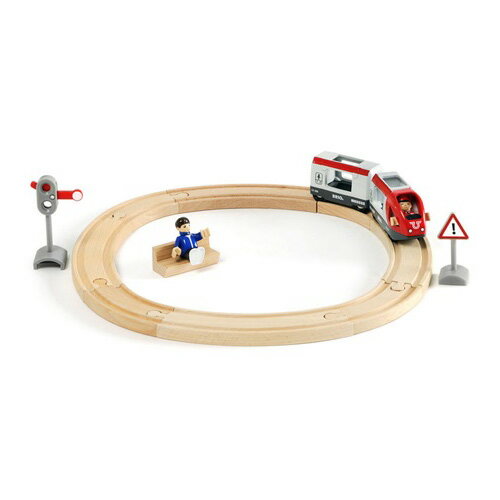 BRIO ブリオ レールウェイセット トラベルスターターセット〜BRIOの大人気玩具・木製レールセットシリーズ！旅客列車がモチーフのトラベルレールウェイのスターターセット。15ピース。