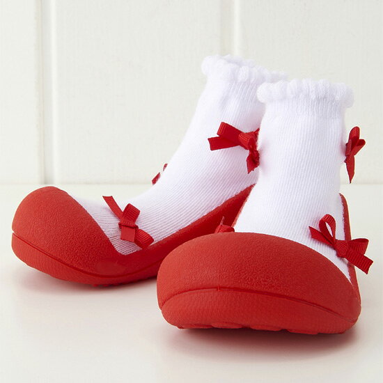 Baby Feet ベビーフィート Ballerina-Red バレリーナ レッド〜女の子のためのBabyFeet（ベビーフィート）ができました♪ベビーフィートは生体力学研究に基づき作られたベビーシューズです。(811405-811412)