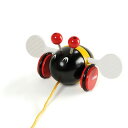 BRIO ブリオ プルトイ バンブルビー〜BRIOの赤ちゃんの木のおもちゃシリーズ。キュートなハチの木製プルトイです。(30165)