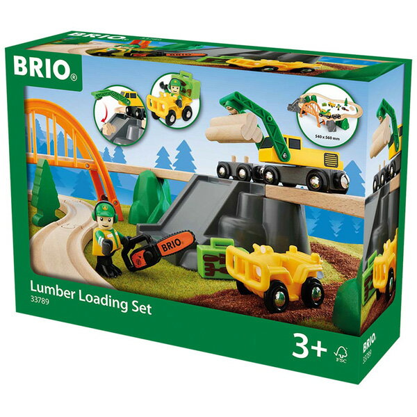 BRIO ブリオ レールウェイセット ランバーレールセット〜BRIOの大人気玩具・木製レールセットシリーズ！製材所がモチーフのランバー・シリーズの木製レールセットです。24ピース。【誕生日プレゼント 1歳半 2歳 3歳 男の子 木のおもちゃ 知育玩具 クリスマス 子供】