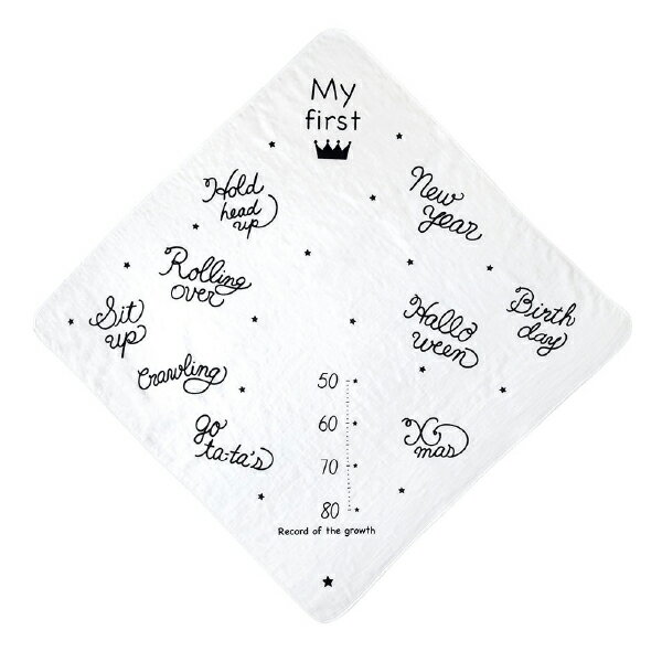 FICELLE フィセル - 10mois ディモア アニバーサリータオル ホワイト 日本製 新生児 ブランケット 記念日 誕生日 記念写真 身長計 出産祝い、ハーフバースデイにおすすめの出産準備グッズ、ママ＆ベビー用品です。(3045) 2