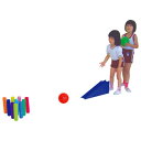 一歩社 はじめしゃ どこでもボーリング(数字入り)~一歩社(はじめしゃ)のイベントやレクリエーションで利用できるおもちゃ・遊具。スロープで狙いをつけてボーリングができます。(007)
