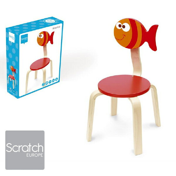 Scratch スクラッチ イス フィッシュ子供部屋のインテリアに人気、ベルギーのおもちゃメーカーScratch(スクラッチ)の子ども用の家具、木製の椅子です。