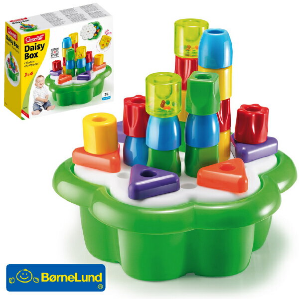 Bornelund ボーネルンド ケルチェッティ ベビーブロック・デイジーボックス 男の子、女の子の出産祝いやハーフバースデイ、1歳の誕生日、クリスマスプレゼントにおすすめの小さな手でもしっかり握れる！色んな遊びが詰まったケルチェッティ社のブロックです。(QR0270)のサムネイル