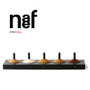 Naef ネフ社 木のコマ5個セット Holzkreisel〜スイス・Naef（ネフ社）の5種類の木でできた美しい木目のこま5個セットです。