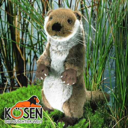 KOESEN ケーセン社 ヨーロッパかわうそ (小) 立ち 5250〜ドイツ・KOESEN/KOSEN（ケーセン社）の動物のぬいぐるみ。愛らしい表情のカワウソのぬいぐるみです。出産祝い クリスマス プレゼント 結婚記念日 出産したママへのご褒美にもおすすめ