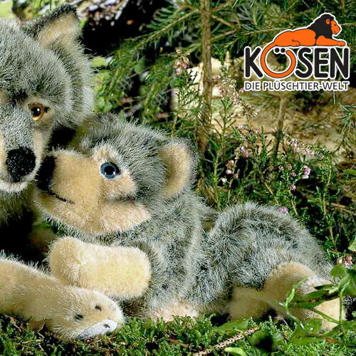 Rakuten - KOESEN ケーセン社 オオカミの子 伏せ (ソフト) 5220〜ドイツ・KOESEN/KOSEN（ケーセン社）の動物のぬいぐるみ。愛らしい表情のおおかみのぬいぐるみです。出産祝い クリスマス プレゼント 結婚記念日 出産したママへのご褒美にもおすすめ(KSN-J30-26)