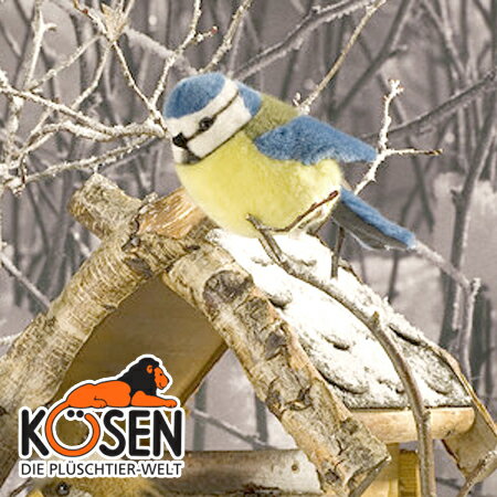 KOESEN ケーセン社 小鳥 アオガラ 5680〜ドイツ・KOESEN/KOSEN（ケーセン社）の動物のぬいぐるみ。愛らしい表情の小鳥のぬいぐるみです。出産祝い クリスマス プレゼント 結婚記念日 出産したママへのご褒美にもおすすめ(KSN-M33-6)