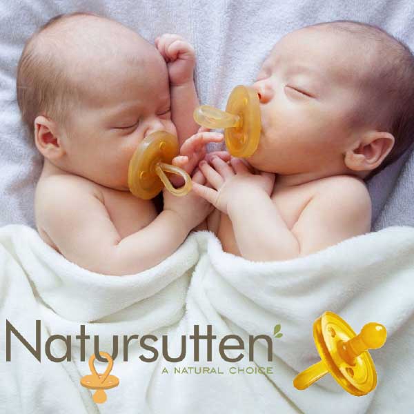 [メール便可]　Eco　Baby　エコ　ベビー社　おしゃぶり　NATURSUTTEN　ナチュアスッテン　ラウンド型〜デンマークの天然ゴム100%のおしゃぶり。ベ...