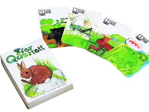 [メール便可] エバマリア・オットーハイドマン カードゲーム カルテット 動物〜ドイツを代表する絵本作家、エバマリア・オットーハイドマンのイラストを用いたカードゲーム「カルテット 動物」です。