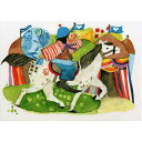[メール便可] エバマリア・オットーハイドマン ポストカード 馬に乗って〜ドイツを代表する絵本作家、エバマリア・オットーハイドマンのイラストを用いたポストカード「ライディングシリーズ」。 その1