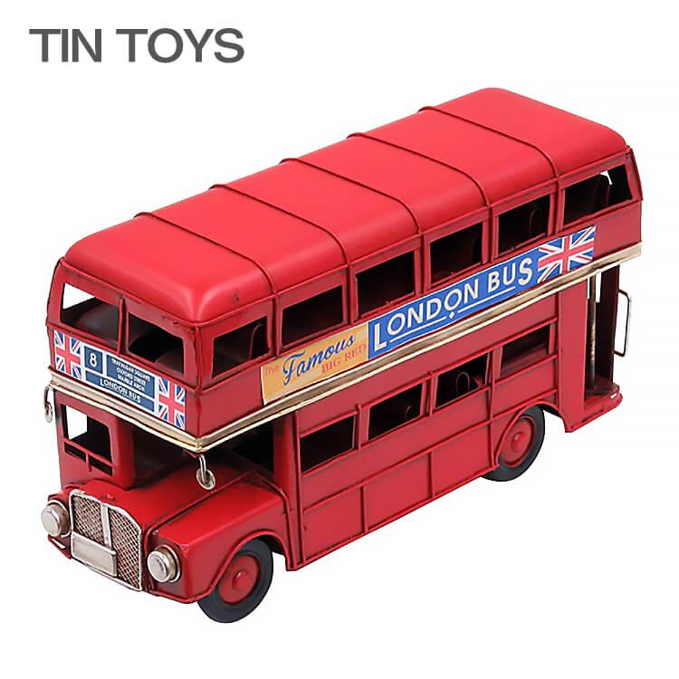 【送料無料】欠品中 次未定 ブリキのおもちゃ london bus 車 car バス 置物 オブジェ ...