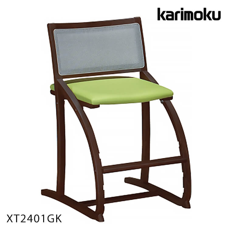 1日は店内全商品ポイント11倍【送料無料】チェア 椅子 デスクチェア 学習机用 サポート 木製 椅子 シンプル クレシェ XT2401GK リモートワーク カリモク karimoku