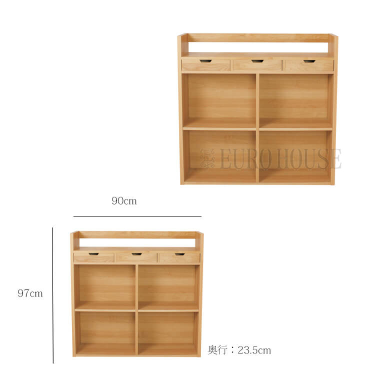 マラソン期間中店内商品ポイント最大20倍【送料無料】机 デスク 2点セット 学習机 つくえ シェルフ 収納 本棚 杉工場 KUKKA クッカ 90 アルダー 書斎 国産 木製 天然木 フォースター 植物由来 自然系 リモートワーク [3]